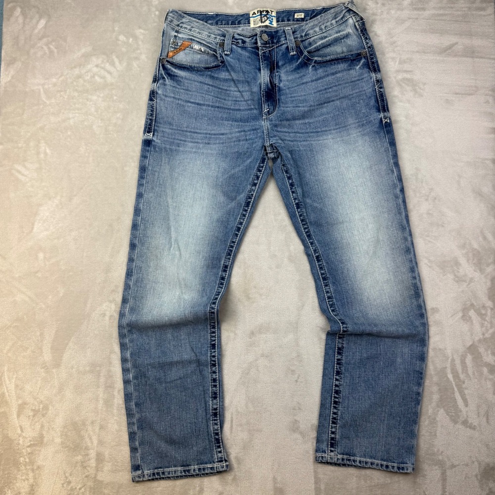 Ariat M2 Shasta Jeans Mens (Fit 36x34) Blue Relaxed Boot Cut Western Work Denim